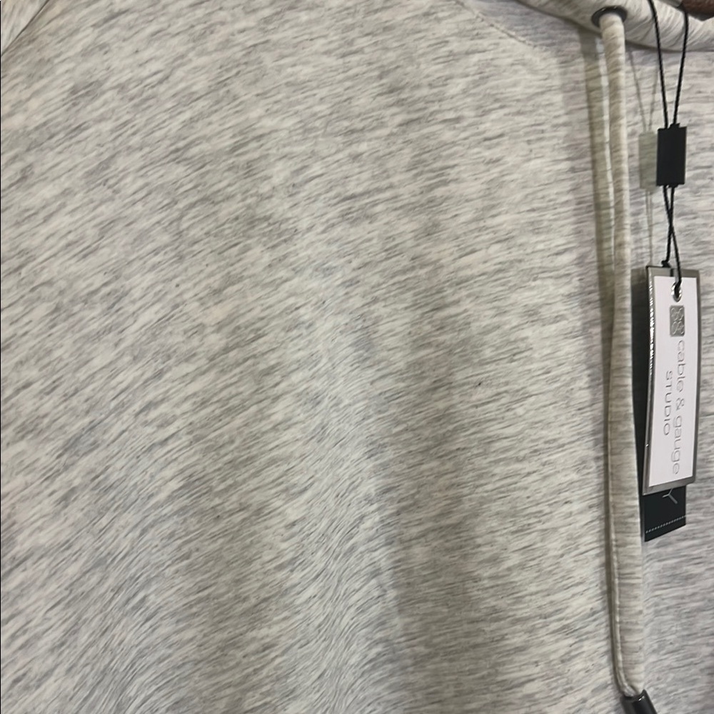 NWT Cable & Gauge Super Soft Gray Hoodie Shirt, Womens Plus 3X - Picture 4 of 8